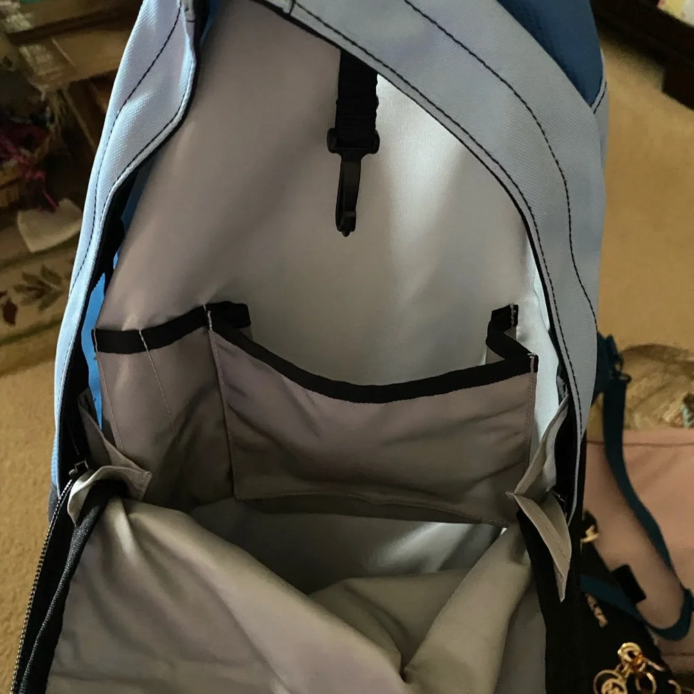 Unisex blue backpack - Picture 3 of 5